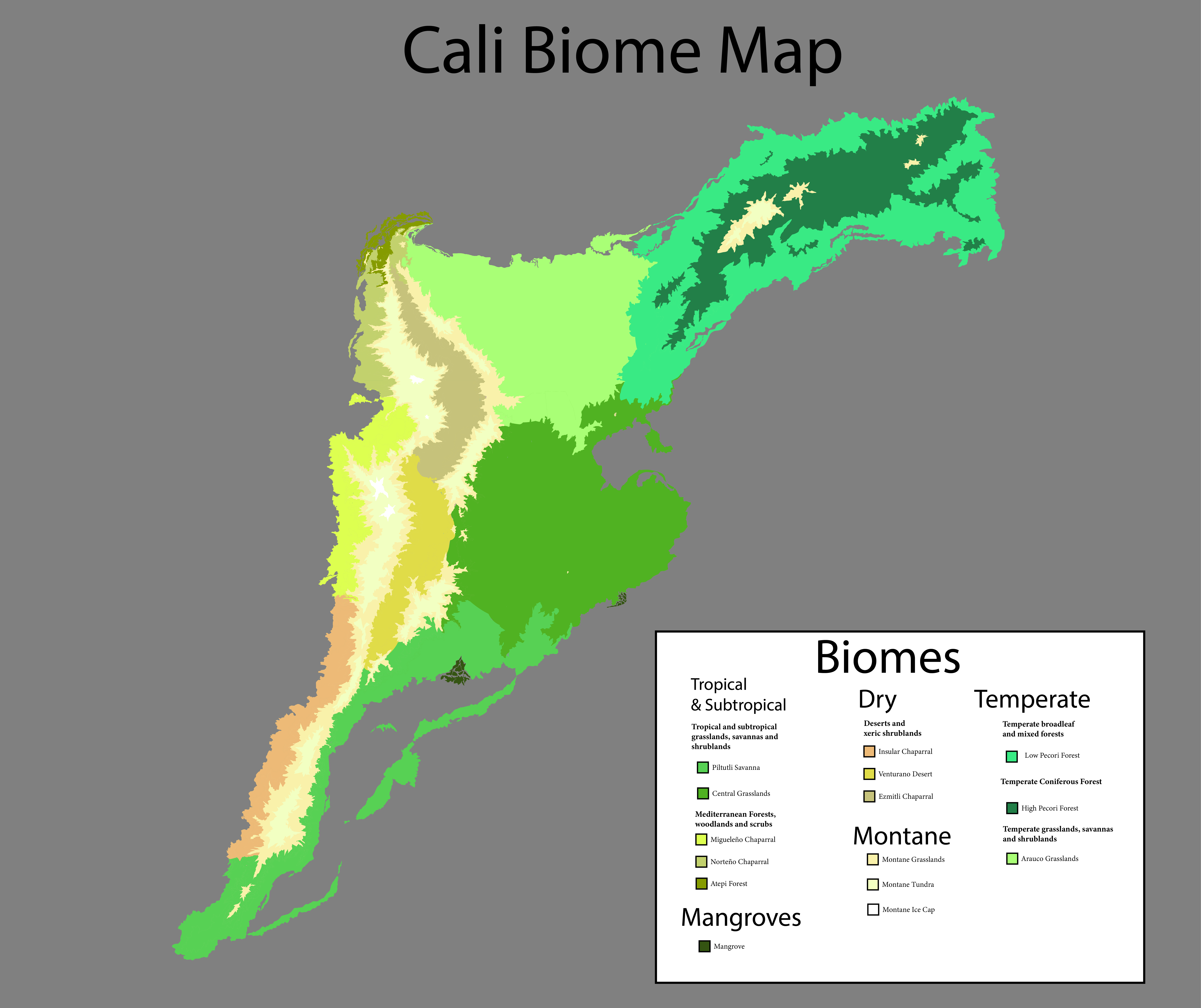 Biomes Map of Cali